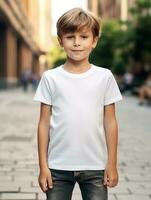 White baby T-shirt Free photo Ai generated