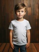 White baby T-shirt Free photo Ai generated