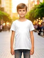 White baby T-shirt Free photo Ai generated