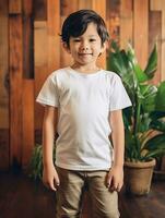 White baby T-shirt Free photo Ai generated