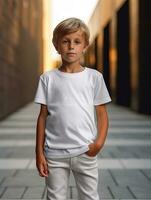 White baby T-shirt Free photo Ai generated