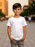 White baby T-shirt Free photo Ai generated