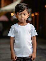 White baby T-shirt Free photo Ai generated