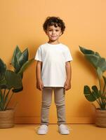 White baby T-shirt Free photo Ai generated