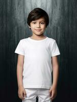 White baby T-shirt Free photo Ai generated