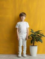 White baby T-shirt Free photo Ai generated