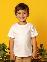 White baby T-shirt Free photo Ai generated