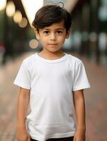 Professional White baby T-Shirt for Mockup Design Ai generated photo