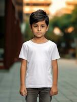 Professional White baby T-Shirt for Mockup Design Ai generated photo