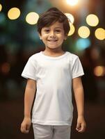 Professional White T-Shirt for Mockup Design Ai generated photo