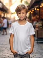 Professional White T-Shirt for Mockup Design Ai generated photo