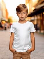 Professional White T-Shirt for Mockup Design Ai generated photo