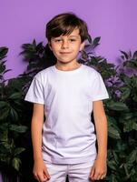 White baby T-shirt Free photo Ai generated