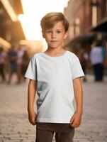 White baby T-shirt Free photo Ai generated