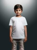 White baby T-shirt Free photo Ai generated