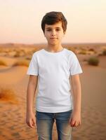 White baby T-shirt Free photo Ai generated