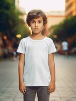 White baby T-shirt Free photo Ai generated