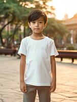 White baby T-shirt Free photo Ai generated