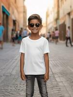 White baby T-shirt Free photo Ai generated