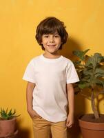 White baby T-shirt Free photo Ai generated