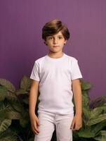 White baby T-shirt Free photo Ai generated