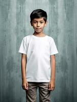 White baby T-shirt Free photo Ai generated