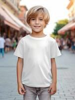 White baby T-shirt Free photo Ai generated