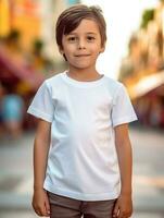 White baby T-shirt Free photo Ai generated