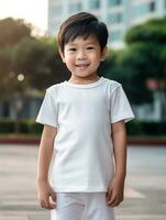 White baby T-shirt Free photo Ai generated