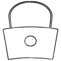 Lock icon for decoration and design. photo