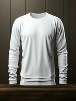 Professional White T-Shirt for Mockup Design AI Generative photo