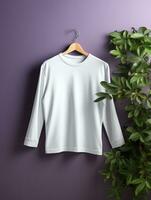 Professional White T-Shirt for Mockup Design AI Generative photo