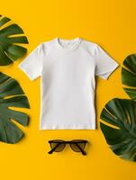 Professional White T-Shirt for Mockup Design Ai generated photo