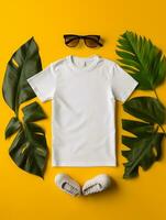 Professional White T-Shirt for Mockup Design Ai generated photo