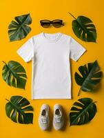 Professional White T-Shirt for Mockup Design Ai generated photo