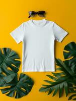 profesional blanco camiseta para Bosquejo diseño ai generado foto