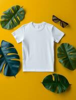 Professional White T-Shirt for Mockup Design Ai generated photo