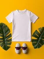 Professional White T-Shirt for Mockup Design Ai generated photo