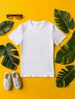 Professional White T-Shirt for Mockup Design Ai generated photo