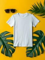 Professional White T-Shirt for Mockup Design Ai generated photo