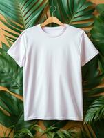 Professional White T-Shirt for Mockup Design Ai generated photo