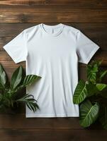 profesional blanco camiseta para Bosquejo diseño ai generado foto