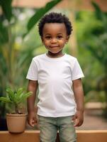 White Blank baby T-shirt Ai generated photo