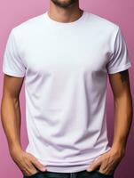 White Blank T-shirt Photo Ai generated