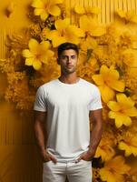 White Blank baby T-shirt Ai generated photo