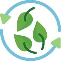 Leaf Recycle Line Icon vector