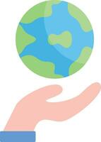 Save Planet Line Icon vector