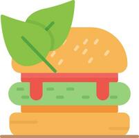 vegano hamburguesa vector icono
