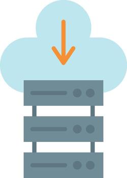 Cloud Database Vector Icon