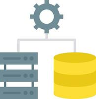 base de datos ajustes vector icono